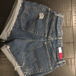 Vintage 90s Hilfiger cut offs